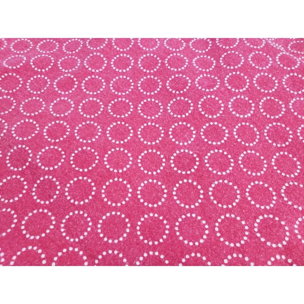 Carter's Baby Receiving Blanket Red White Dot Circles Thin Flannel Cotton